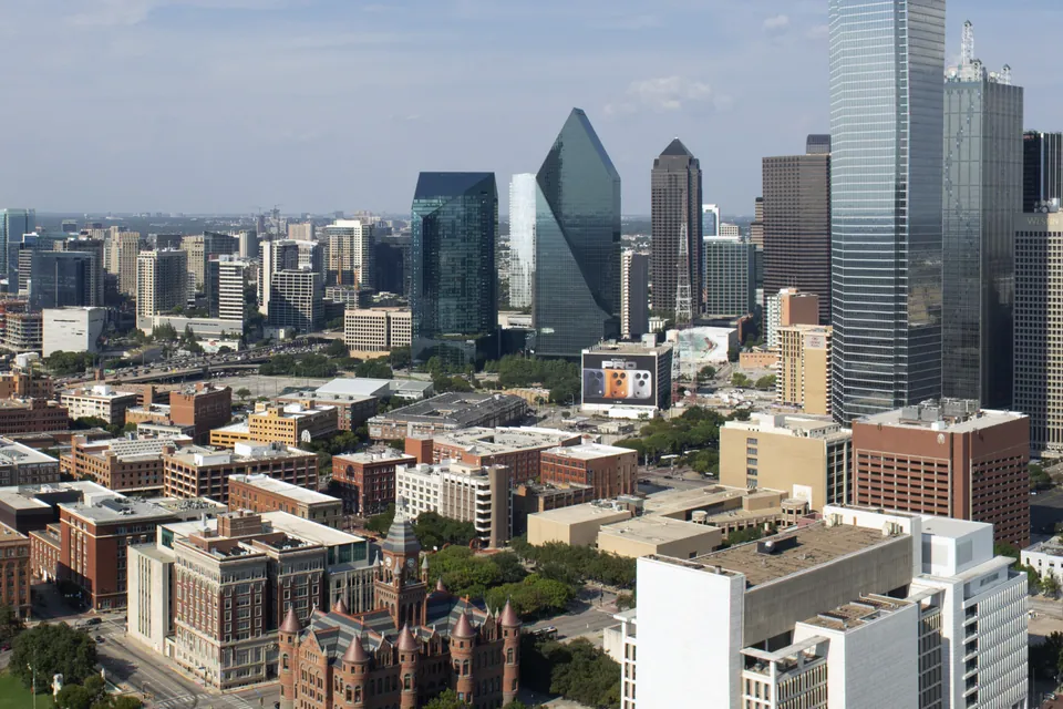 Downtown Dallas seen from above